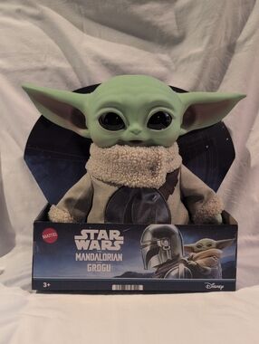 Mattel Star Wars The Mandalorian Grogu Plush Toy - Green